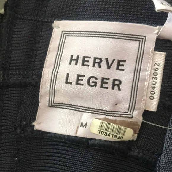 Herve Leger Elastic Bandage Sydney Blue Dress M Rent the Runway - Picture 2 of 6